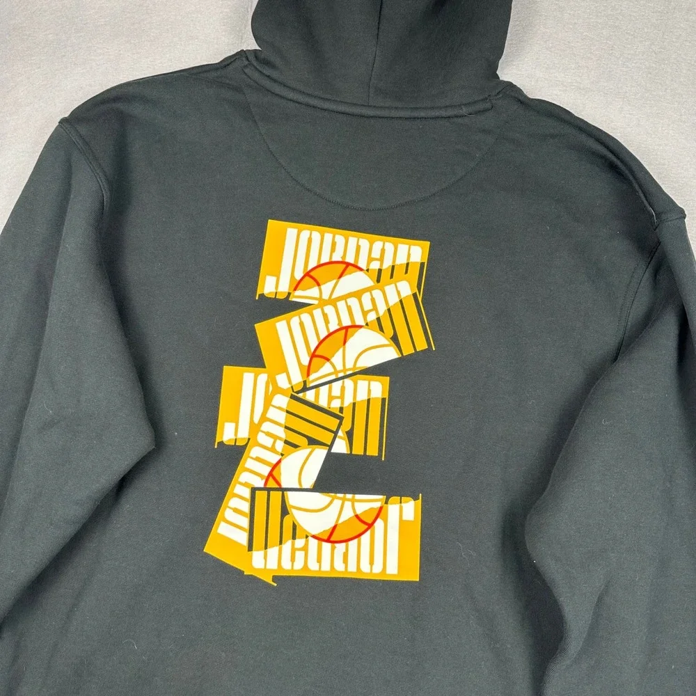 Jordan Jumpman DNA Graphic Hoodie Black Mens Large DC9639-010 Pullover Fleece